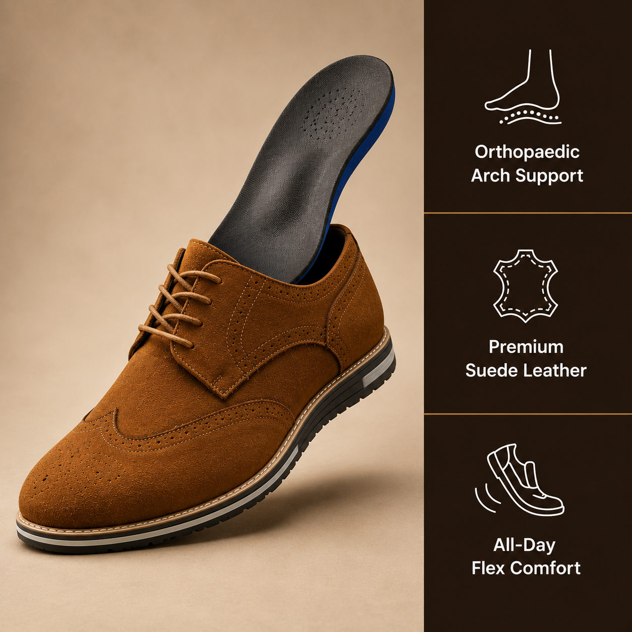 Derby - Ultra Comfortable Shoes + Free Orthopaedic insoles